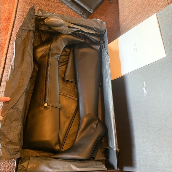 The Attico Black Thigh-High Boots